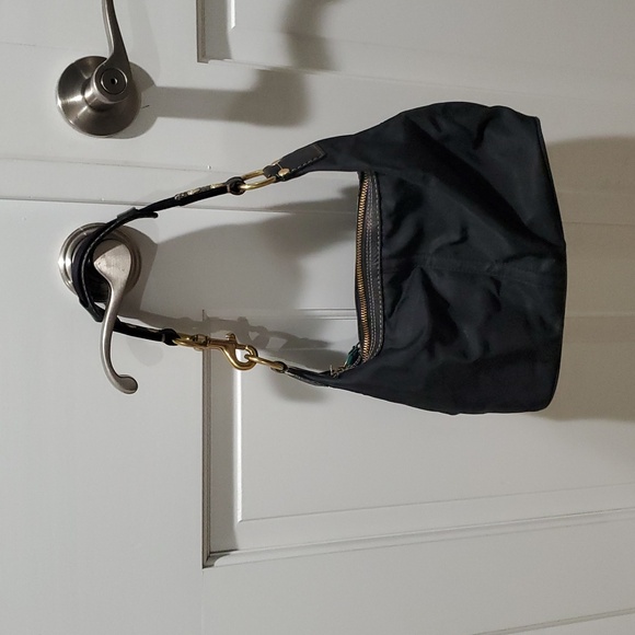 Coach Hampton Black Hobo with Blue Accent - Picture 2 of 4